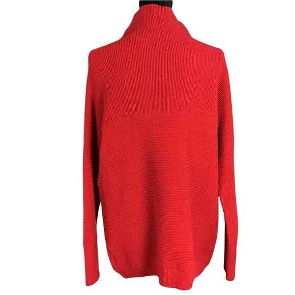 RDI Womens XL Sweater Red Ribbed Turtleneck Pullover Long Sleeve Soft Knit - Picture 3 of 14